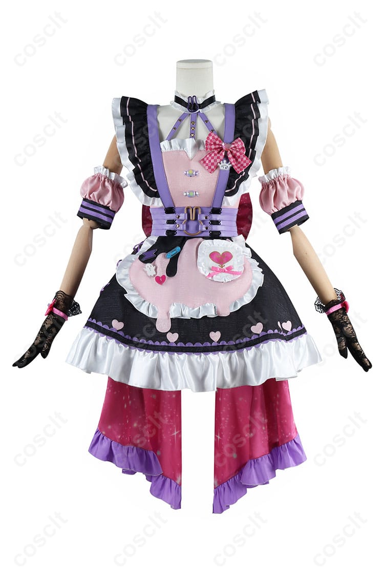 商品正面図 - 新メイド衣装コスプレ衣装の正面、ディテールまでしっかり再現！