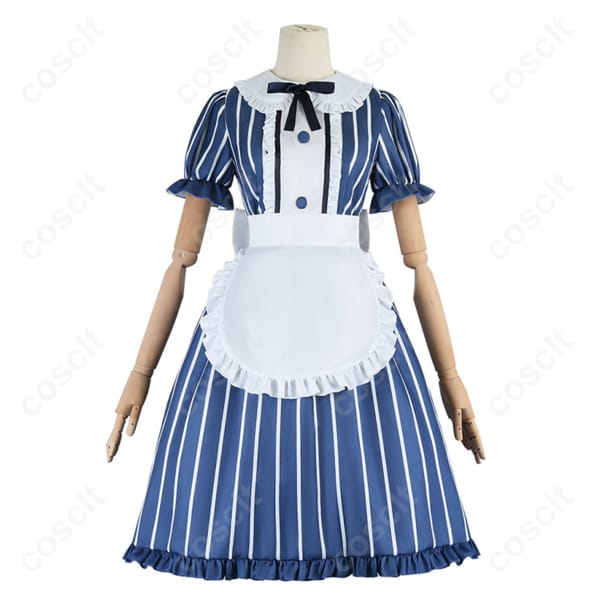 女神のカフェテラス（女神カフェ） 千代田莉々歌 コスプレ衣装 メイド服 透気素材使用、精緻な刺繍