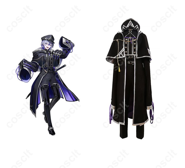 刀剣乱舞ONLINE 大慶直胤 コスプレ衣装、正面とキャラクターが一緒に写った写真
