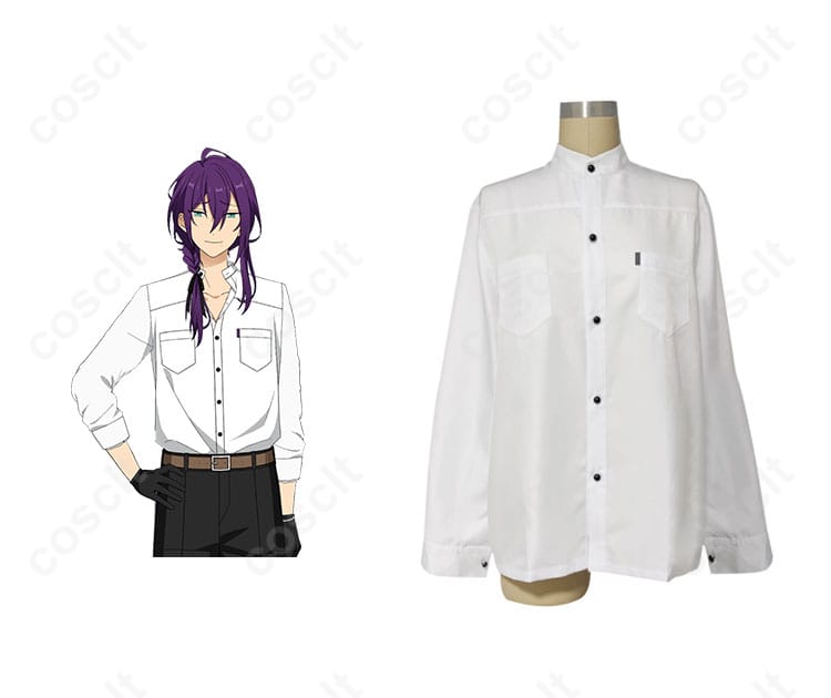 礼瀬マヨイ（あんさんぶるスターズ!!）の私服コスプレ衣装とキャラクターの合わせた画像。リアルな再現度で、春～夏のコスプレに最適です。