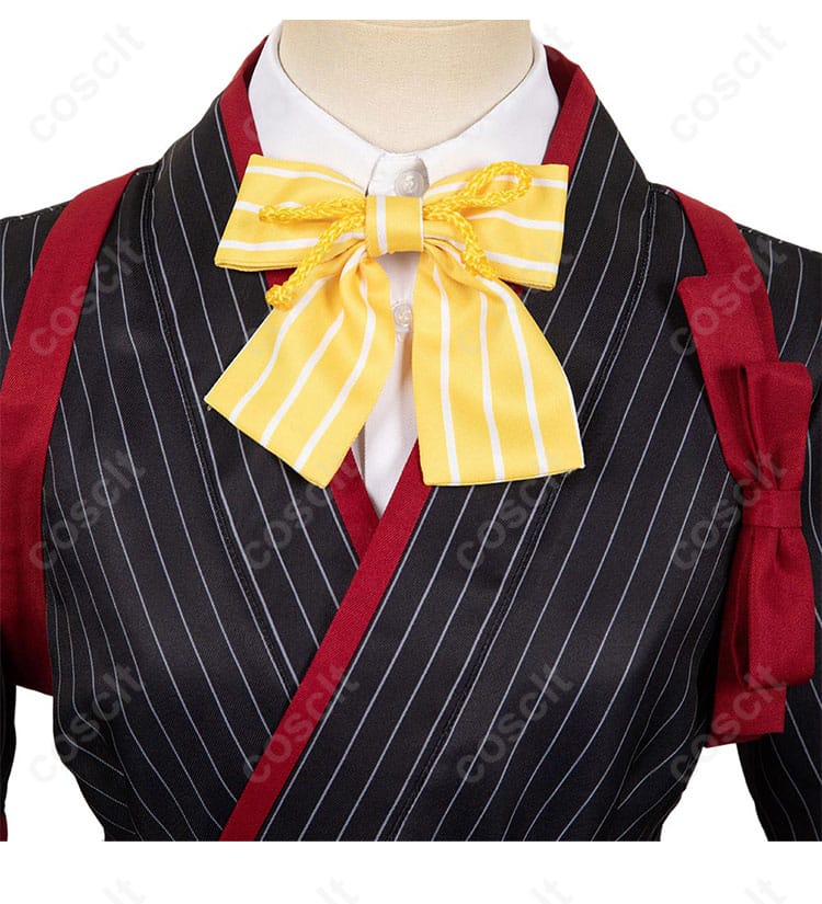 領結の装飾詳細。安和すばるコスプレ衣装の精密な装飾。ライブ衣装Ver.。