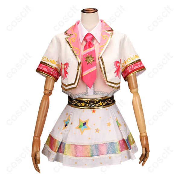 アイカツ！シリーズ アイカツオンパレード！ 星宮いちご コスプレ衣装 ヒラリ/ヒトリ/キラリ バージョン（透湿性＆高品質素材使用）