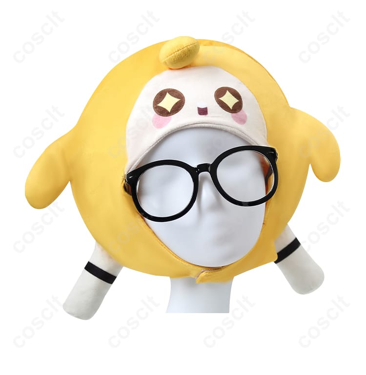 幸運児（キラくん）のコスプレ衣装の頭飾りの詳細。エギーパーティーコラボのキャラクターを再現。