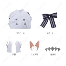 hololive（ホロライブ） 一伊那尓栖（にのまえ いなにす） 新衣装 コスプレ衣装（ワンピース、スカーフ、エルフ耳） コスプレ通販 - 5枚目の画像（サムネイル）