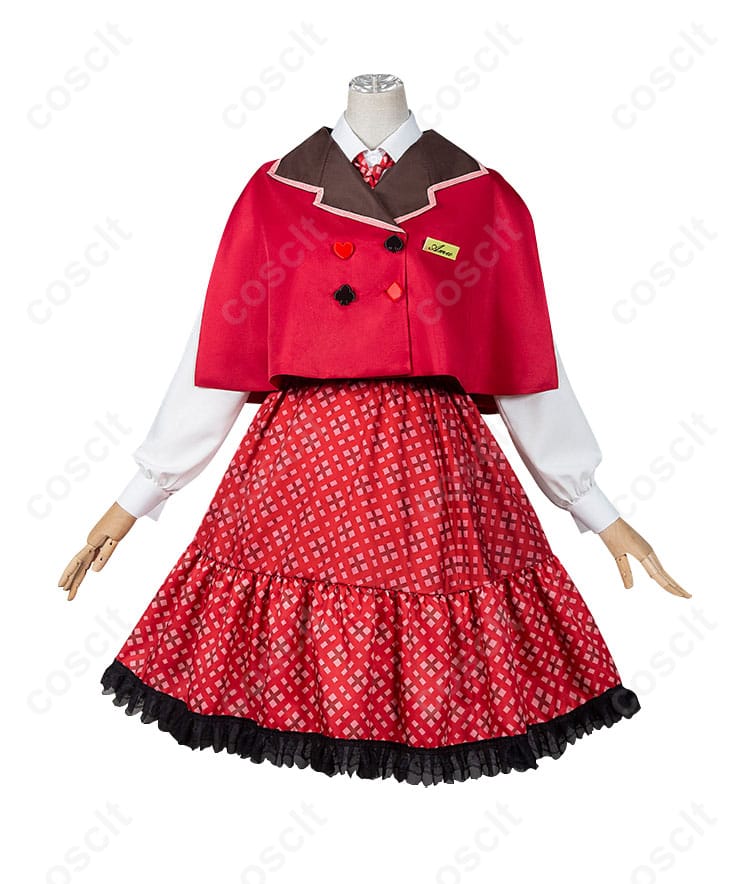 商品正面画像 - 日奈森あむ クラシカル駅員風コスプレ衣装の正面。制服のディテールがしっかりと見える一枚。