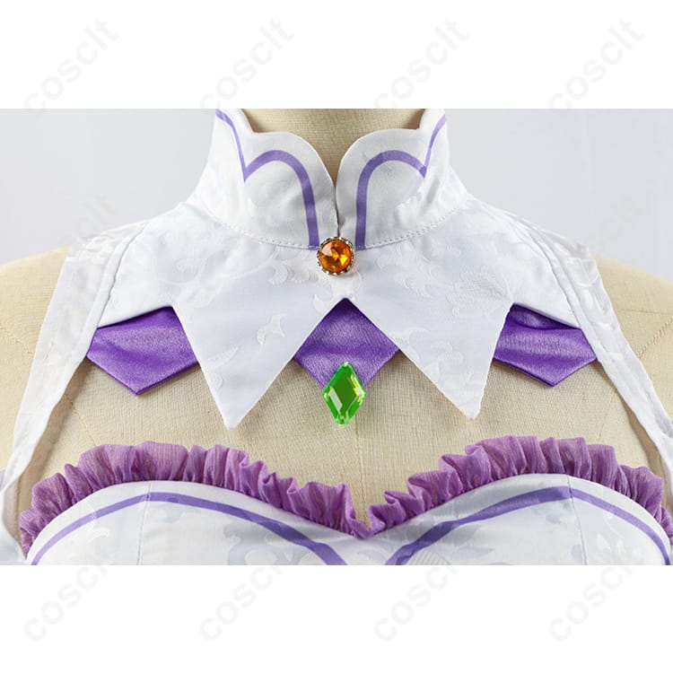 Re:ゼロから始める異世界生活（リゼロ） エミリア コスプレ衣装 『Re:ゼロから始める異世界生活』ヒロイン エミリア コスプレ衣装 高再現度・透湿素材使用 - 3枚目の画像