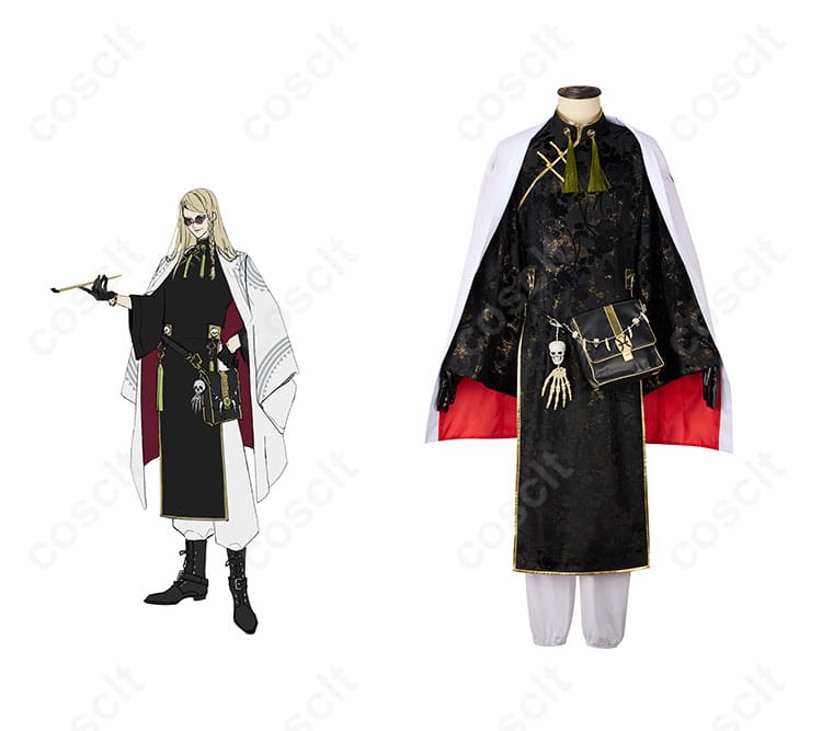 テスカトリポカ コスプレ衣装 正面とキャラクターのイメージが融合した画像。FGOのテスカトリポカを忠実に再現。
