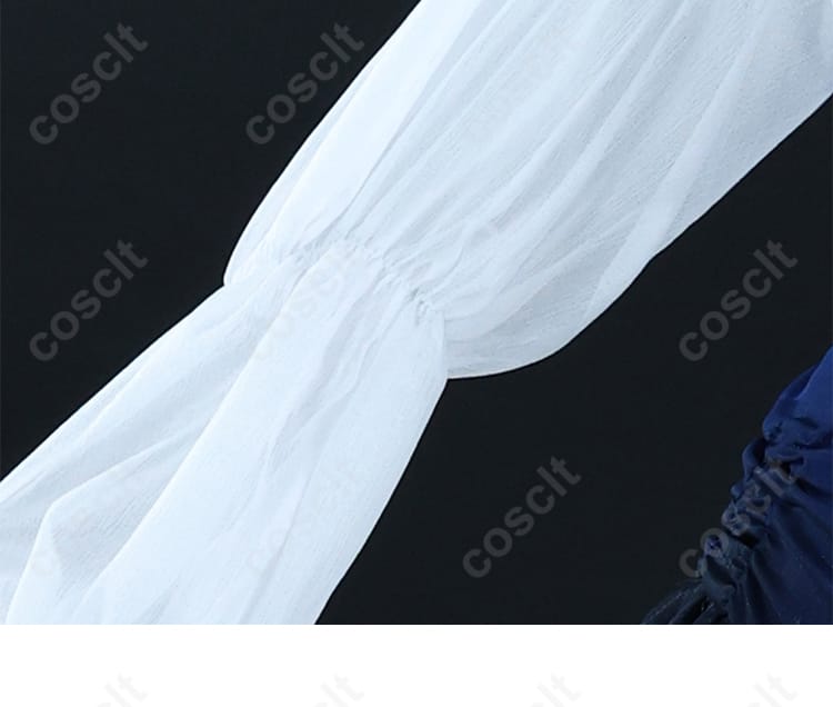 衣袖装飾の詳細 - 多祢村理子水着コスプレ衣装の衣袖に施された精緻な装飾。