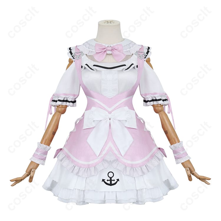 ホロライブ 湊あくあ ピンクメイド コスプレ衣装（VTuber） - 1枚目の画像