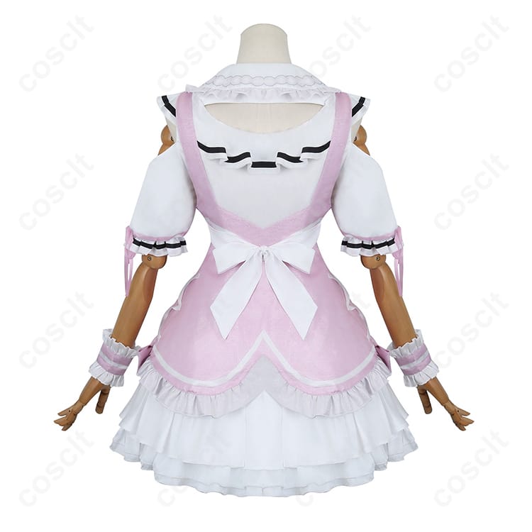 ホロライブ 湊あくあ ピンクメイド コスプレ衣装（VTuber） - 3枚目の画像