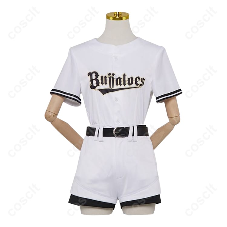プロ野球パシフィック・リーグ×ホロライブ コラボ（ホロライブ） 白銀ノエル コスプレ衣装 オリックス・バファローズコラボ衣装（高還元度・着心地抜群） - 1枚目の画像