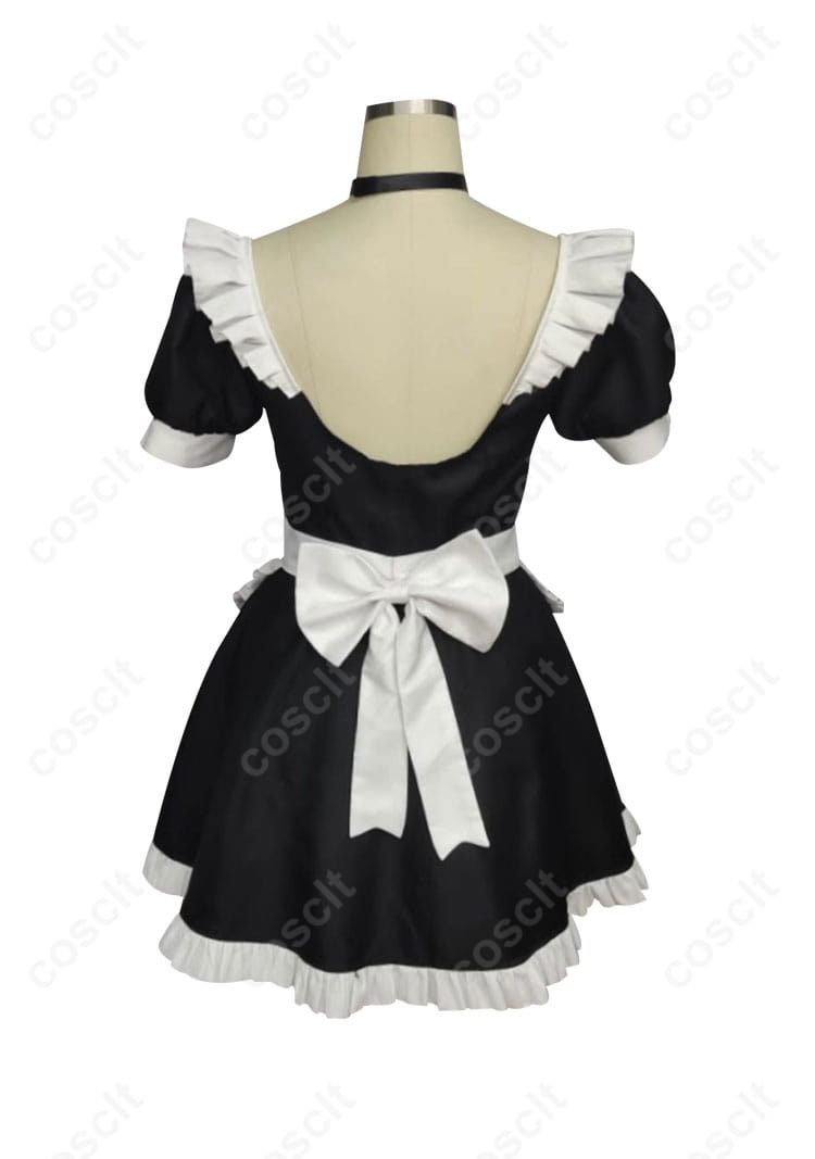メイド楓と鈴 コスプレ衣装 背面画像。背面のデザインや縫製が見やすく、衣装の完成度が一目でわかります。