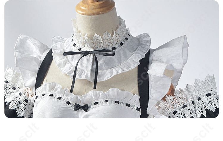 Re:ゼロ レム・ラム コスプレ衣装 メイド服 领结装饰细节图 - メイド服の可愛い领结デザイン