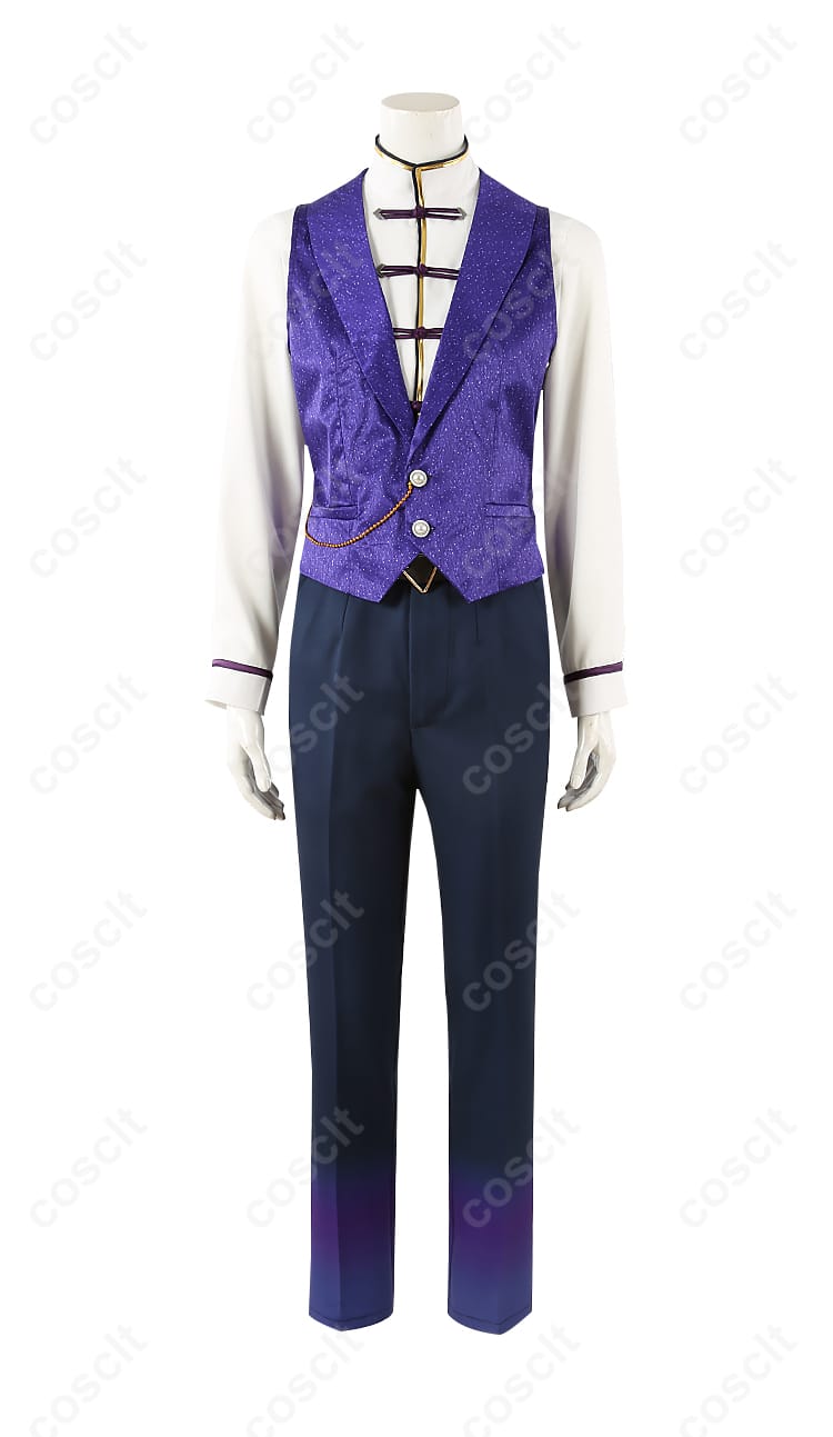 あんスタ 逆先夏目 コスプレ衣装 内搭服装正面細部。シャツのディテールと素材感が特徴的です。