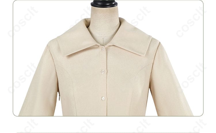 领口装饰细节图。秋冬私服コスプレ衣装の特徴的な領口装飾、高い品質感が伝わる。