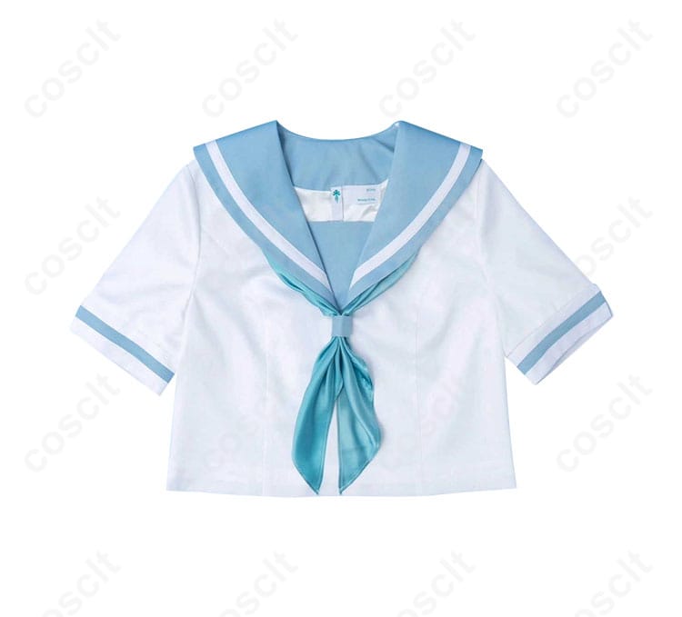 鎧塚みぞれ 夏制服 コスプレ衣装 上衣の装飾ディテール画像。精密な刺繍とパーツの配置が美しい仕上がり。