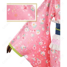 鬼滅の刃（きめつのやいば） 甘露寺蜜璃（かんろじ みつり） コスプレ衣装 街着姿 ナンジャタウンコラボ 高還元度/快適素材 - 2枚目の画像（サムネイル）