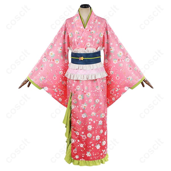 鬼滅の刃（きめつのやいば） 甘露寺蜜璃（かんろじ みつり） コスプレ衣装 街着姿 ナンジャタウンコラボ 高還元度/快適素材