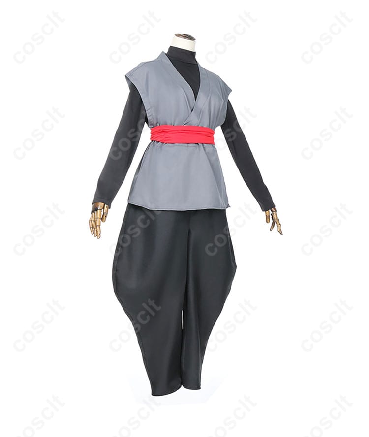 商品側面のゴクウブラックコスプレ衣装。デザインの美しさとリアルなディテールが際立っています。