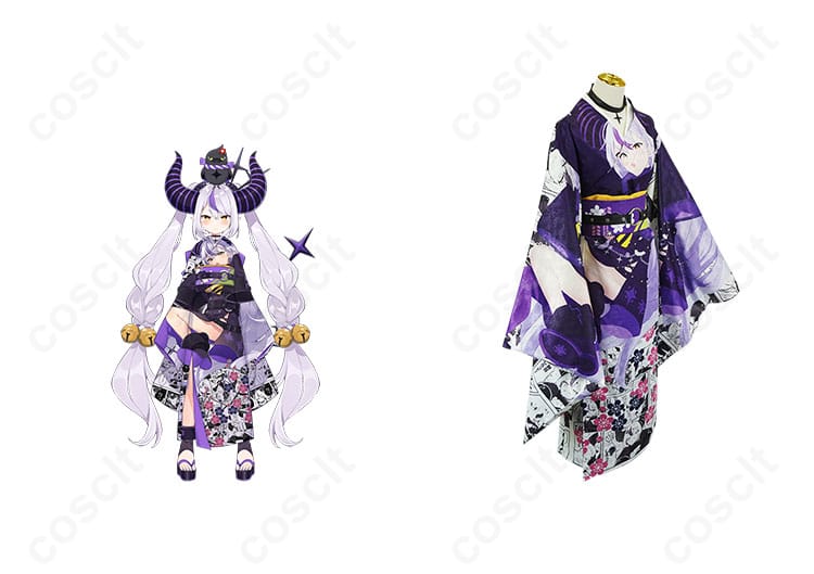 ラプラス・ダークネスの正月コスプレ衣装とキャラクターの写真。高忠実度の衣装が魅力。コスプレ衣装、ホロライブファン必見！