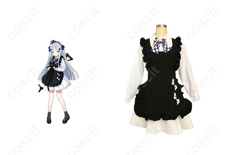 HK416 コスプレ衣装 くろねこの贈りもの 正面画像。ドールズフロントラインのキャラクターと衣装が見事に再現されています。コスプレ通販で手に入れよう！