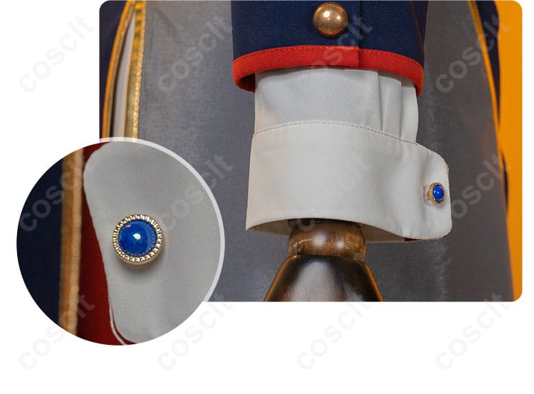 あんさんぶるスターズ！！ 伏見弓弦 コスプレ衣装 袖口の装飾ディテール。高級感のある仕上がり。