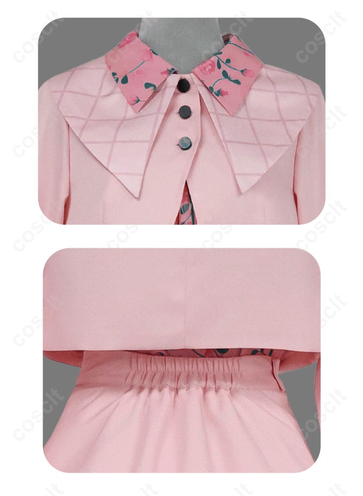小豆沢こはね コスプレ衣装の細部ディテール。刺繍や装飾が美しく、ファン必見の再現度。