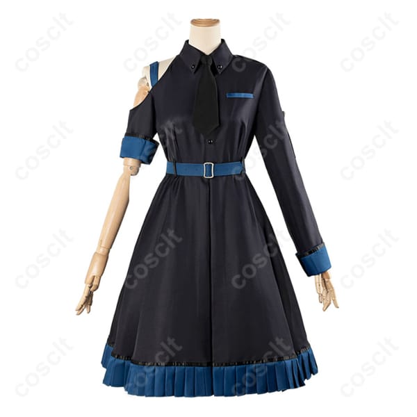 学園アイドルマスター（学マス） 白線 コスプレ衣装 「アイドルマスターシリーズ」 ワンピース、ネクタイ、髪飾りセット