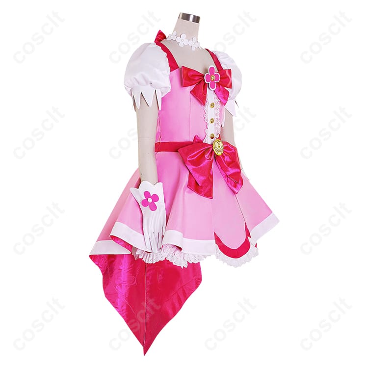 プリキュアシリーズ Go!プリンセスプリキュア 春野はるか キュアフローラ コスプレ衣装 （忠実再現・高品質・快適な着心地） - 2枚目の画像