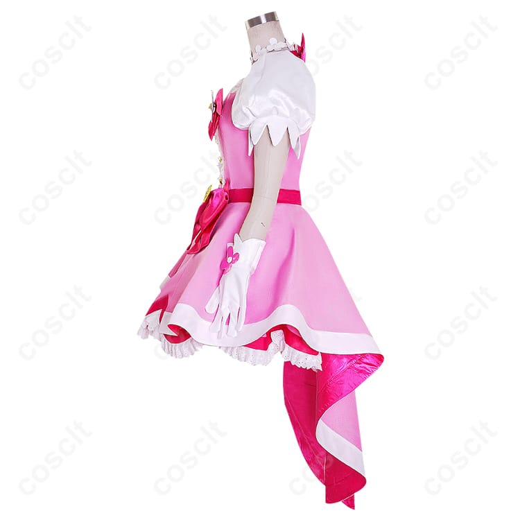 プリキュアシリーズ Go!プリンセスプリキュア 春野はるか キュアフローラ コスプレ衣装 （忠実再現・高品質・快適な着心地） - 4枚目の画像