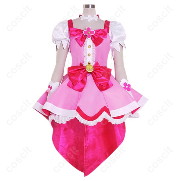 プリキュアシリーズ Go!プリンセスプリキュア 春野はるか キュアフローラ コスプレ衣装 （忠実再現・高品質・快適な着心地）
