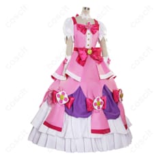 プリキュアシリーズ Go!プリンセスプリキュア 春野はるか（キュアフローラ） コスプレ衣装 モードエレガント（高再現度、快適な着心地） - 3枚目の画像（サムネイル）