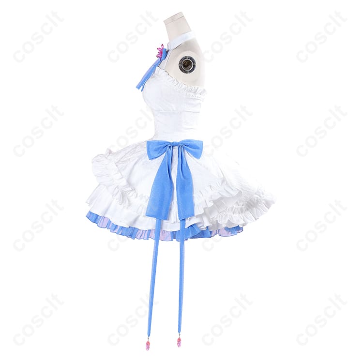 Re:ゼロから始める異世界生活（リゼロ） レム コスプレ衣装 グラスエディション オフショルダードレス（高い再現度・快適な着心地） - 2枚目の画像