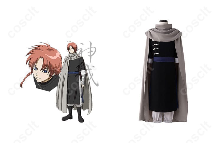 商品正面と神威キャラクターのコスプレ衣装の組み合わせ。高忠実度再現で、アニメ「銀魂」の神威が完璧に表現されています。