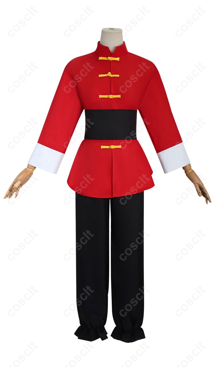 らんま1/2 早乙女乱馬 チャイナ服 コスプレ衣装の正面画像。高忠実再現、アニメファンに最適な衣装。
