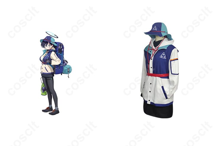 ブルーアーカイブ 各務チヒロ キャンプ衣装 コスプレ衣装 役柄と衣装を完全再現した画像。キャラクターと衣装の魅力を確認！