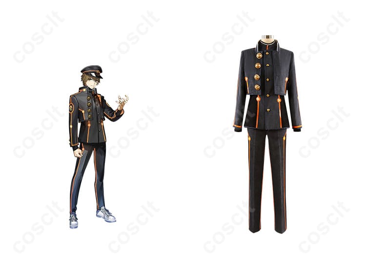 Fate/Grand Order 岸波白野（ザビ男） コスプレ衣装 正面とキャラクターの画像。忠実再現されたコスプレ衣装の全体像を確認できます。