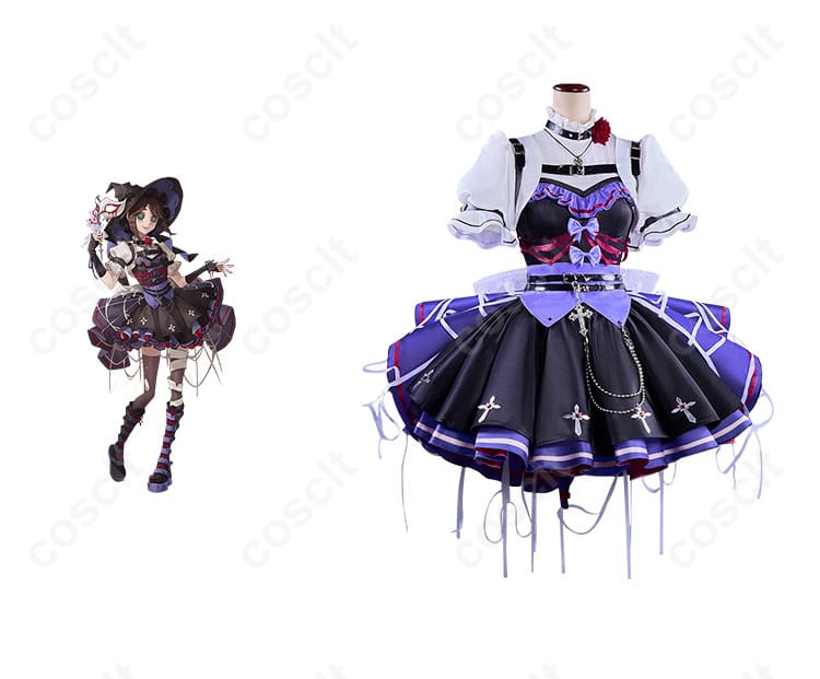 IdentityV 庭師 エマ・ウッズのコスプレ衣装の正面とキャラクターの融合画像