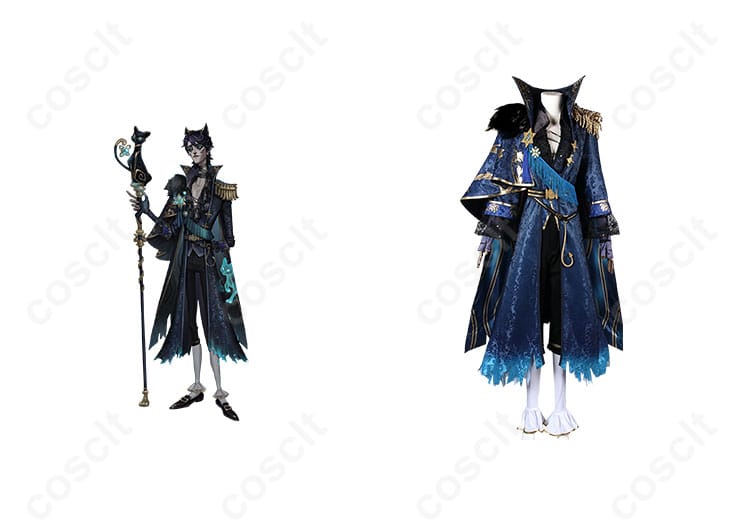 隠者（アルヴァ・ロレンツ）コスプレ衣装 正面とキャラクター画像、ゲーム『第五人格』のリアル再現