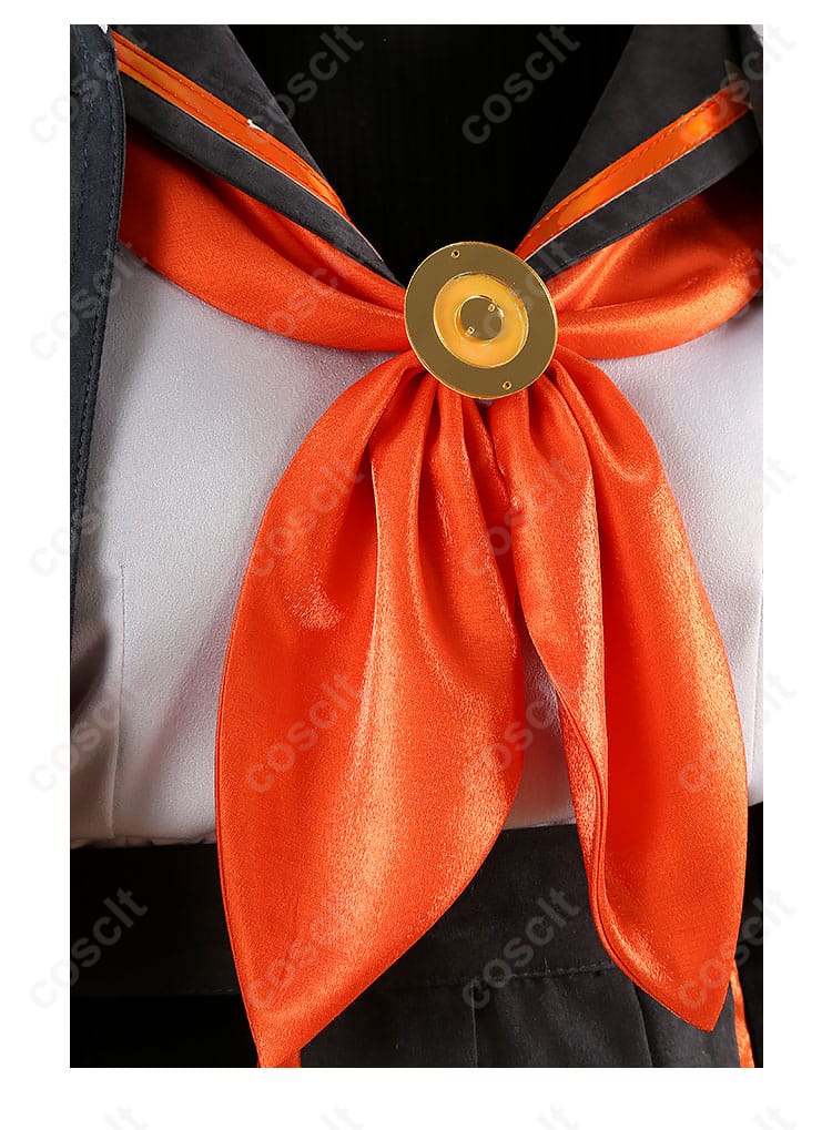 FGO 岸波白野（ザビ子） コスプレ衣装のスカーフ装飾の詳細。キャラクターらしい華やかなデザイン。