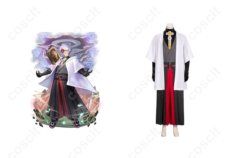 商品正面とキャラクター飛鳥=R=クロイツのコスプレ衣装の組み合わせ画像 – 高忠実度な再現、ギルティギア ストライヴ コスプレ衣装