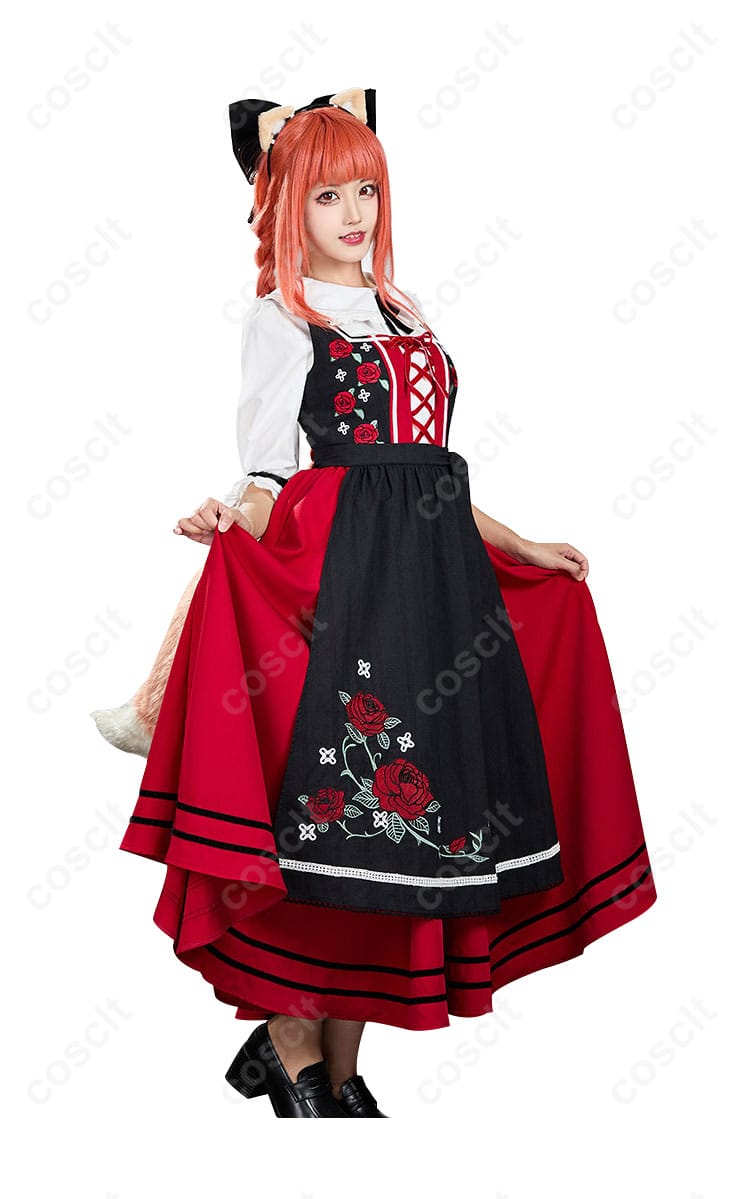 キャラクター着用の服の右側の装飾ディテール：ホロの衣装右側に施された装飾のクローズアップ。