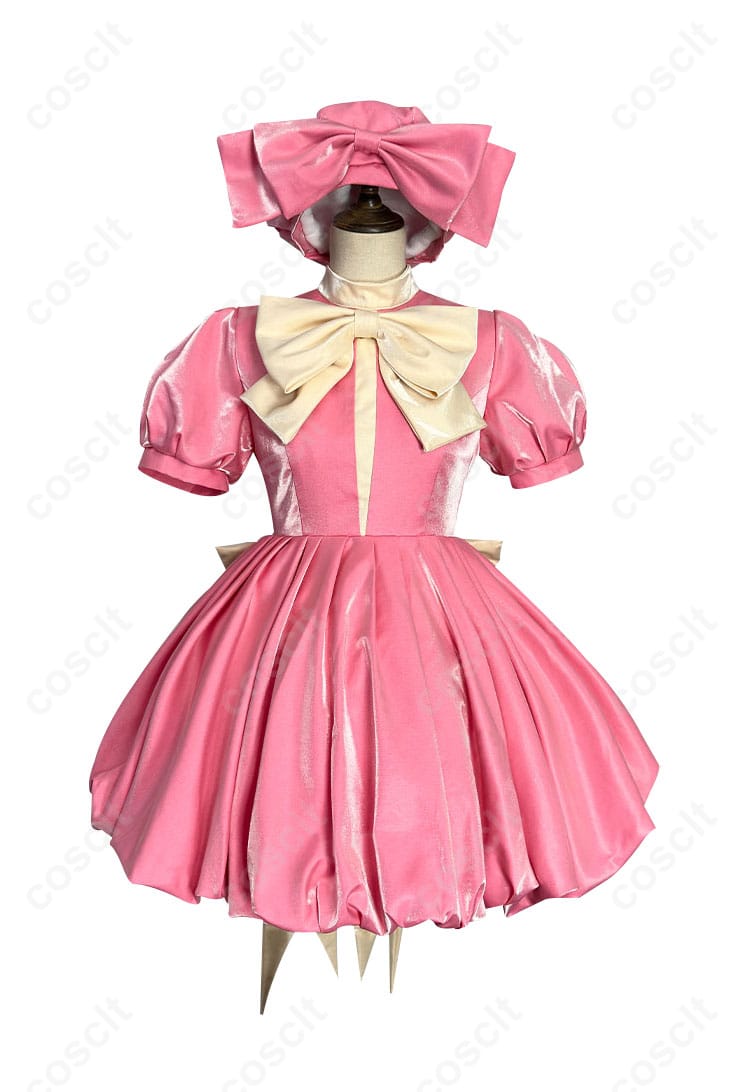 木之本桜のコスプレ衣装、正面からの高忠実度再現。ファン必見の美しいディテール。