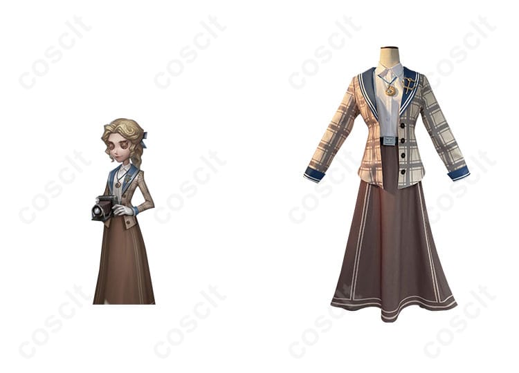 商品正面とキャラクターアリス・デロスのコスプレ衣装の組み合わせ画像｜第五人格コスプレ衣装