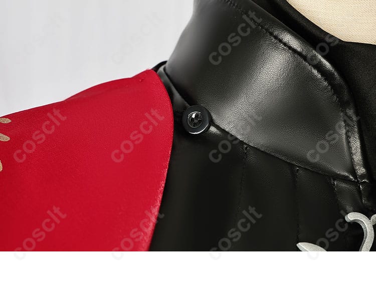 荒廃ラップランドコスプレ衣装の衣肩部分の装飾。精緻なアクセントが魅力的です。