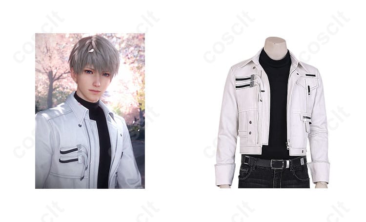 セイヤ コスプレ衣装『時のかけら』商品正面とキャラクター人物の融合画像、忠実再現のコスプレ衣装