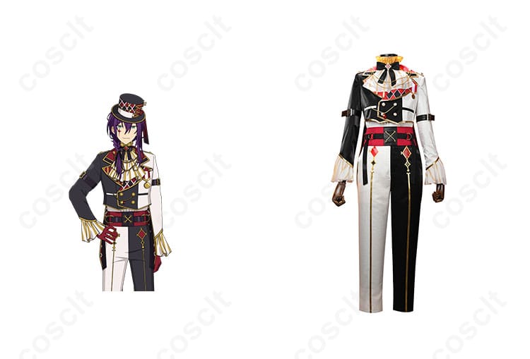 商品正面とキャラクターの合わせた画像 – あんさんぶるスターズ！ 礼瀬マヨイ コスプレ衣装の全体イメージ