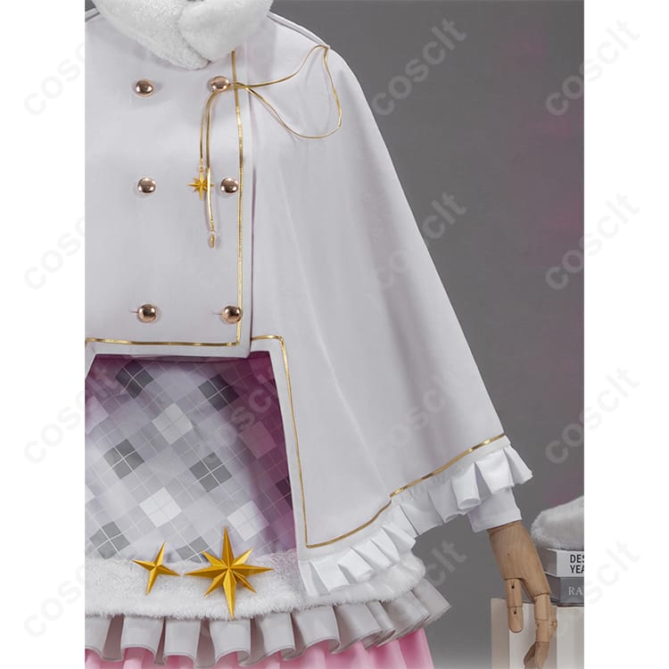 アイカツ！シリーズ アイカツ！ 10th STORY ～未来へのSTARWAY～ 星宮いちご コスプレ衣装 ホワイトポンチョ（スヌード・スカート・トップス・帽子付）コスプレ通販 - 3枚目の画像