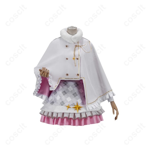 アイカツ！シリーズ アイカツ！ 10th STORY ～未来へのSTARWAY～ 星宮いちご コスプレ衣装 ホワイトポンチョ（スヌード・スカート・トップス・帽子付）コスプレ通販