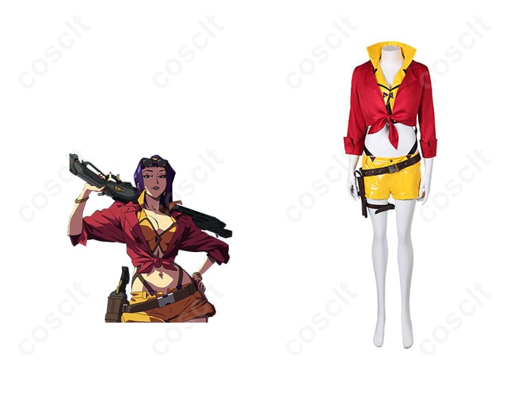 商品正面とキャラクター（アッシュ×フェイ）との組み合わせ画像 - コスプレ衣装 オーバーウォッチ2 カウボーイビバップ アッシュ フェイ コラボスキン